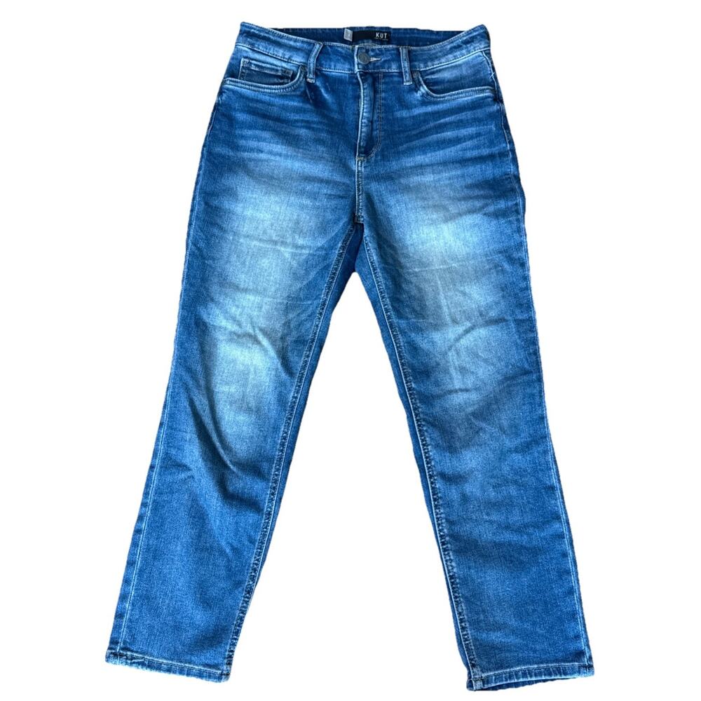 Kut From The Kloth Naomi Fab Ab Girlfriend Straight Leg High Rise Sz 4